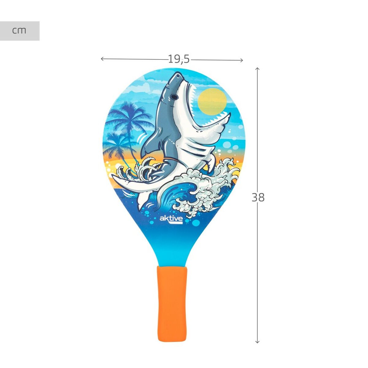 Strandspadar med boll Aktive Haj 19,5 x 38 cm (24 antal) - 13