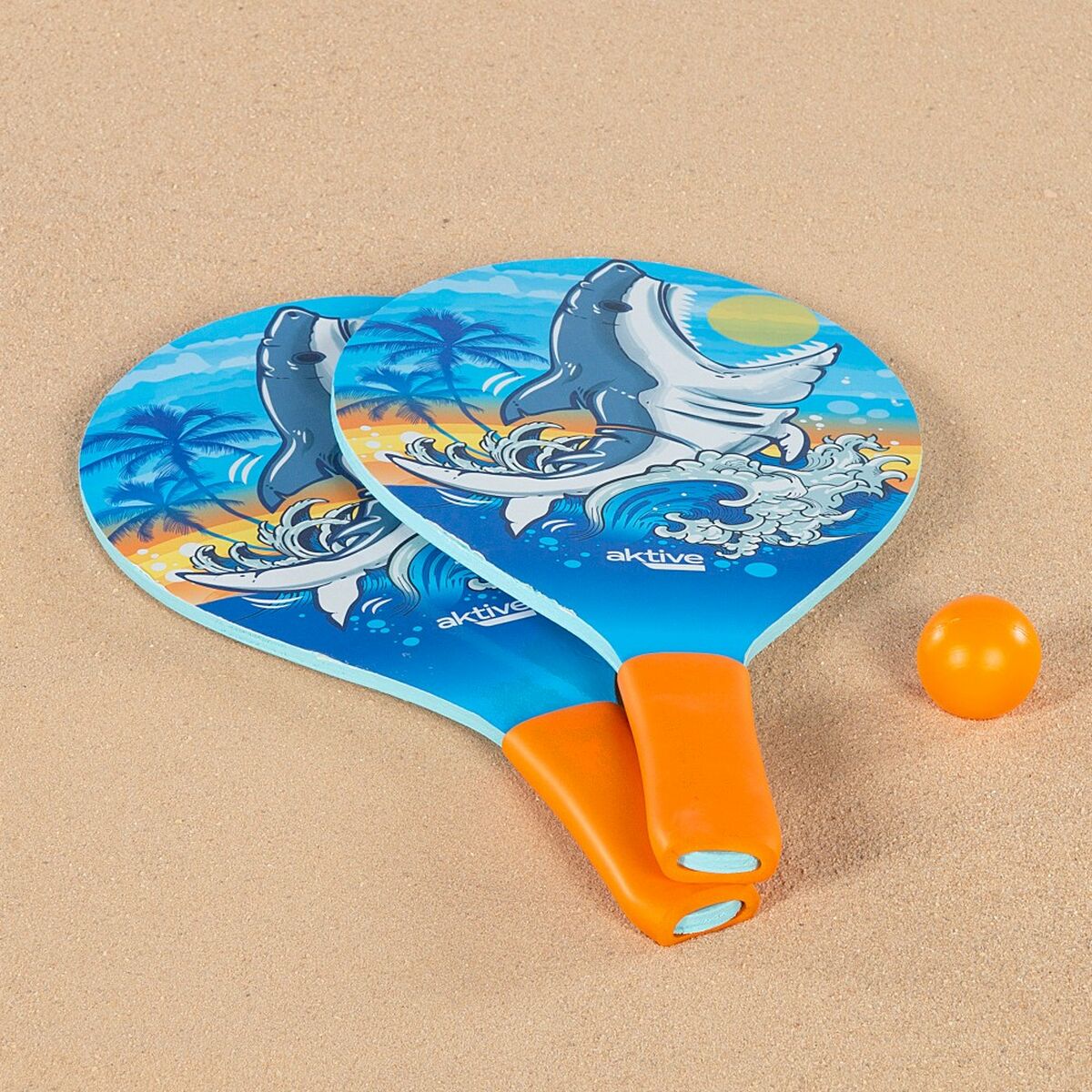 Strandspadar med boll Aktive Haj 19,5 x 38 cm (24 antal) - 9