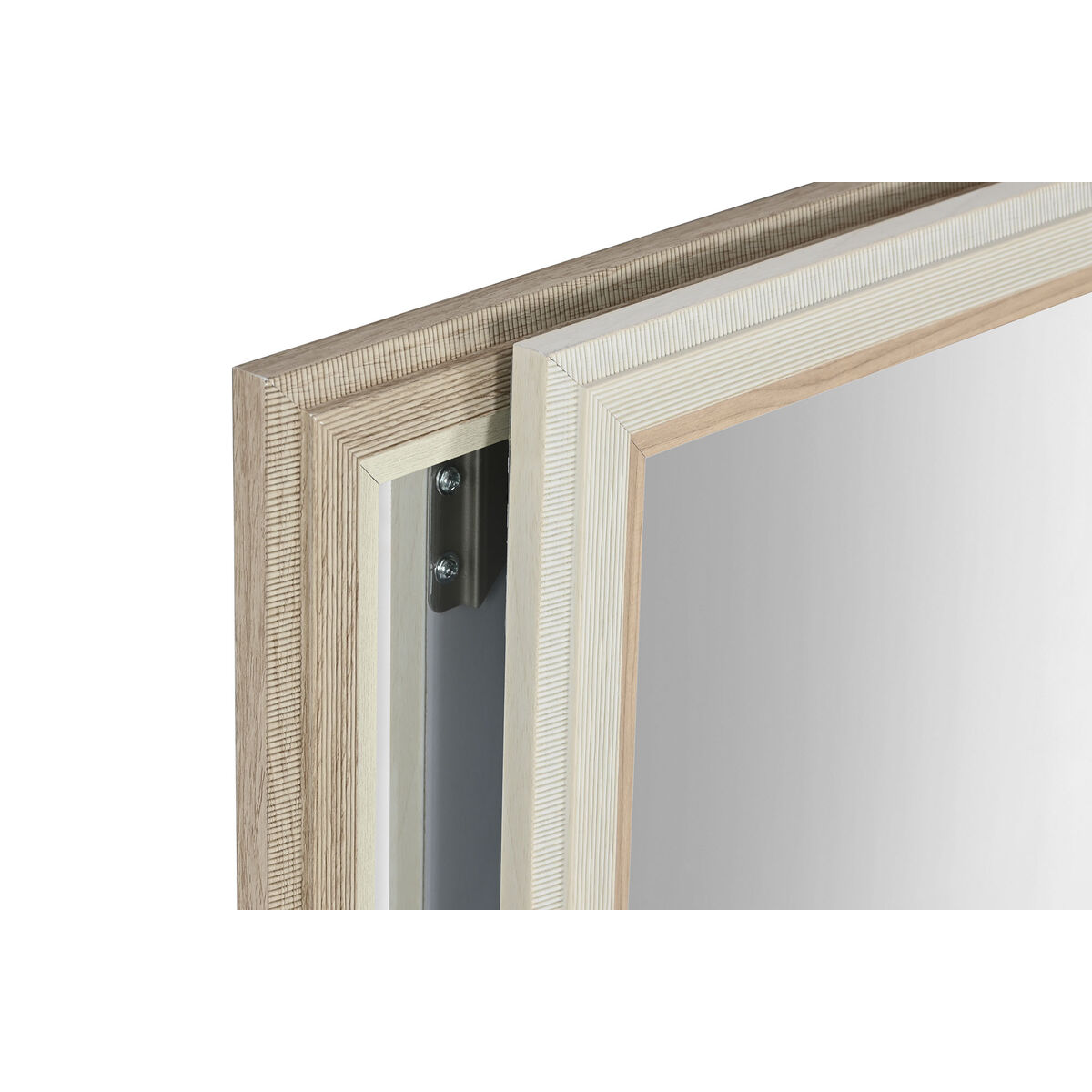 Väggspegel Home ESPRIT Vit Brun Beige Grå 66 x 2 x 92 cm 70 x 2 x 97 cm (4 antal) - 3
