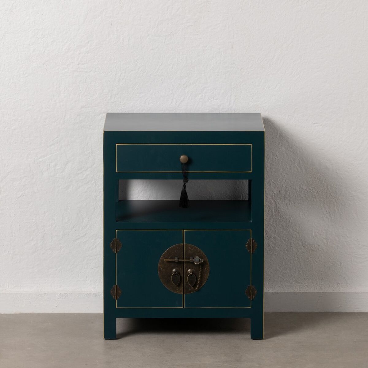 Nattduksbord ORIENTE Blå Trä MDF 50 x 40 x 66 cm - 8