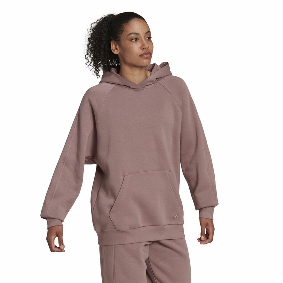 Tröja med huva Dam Adidas  Boyfriend  Multicolour - 5