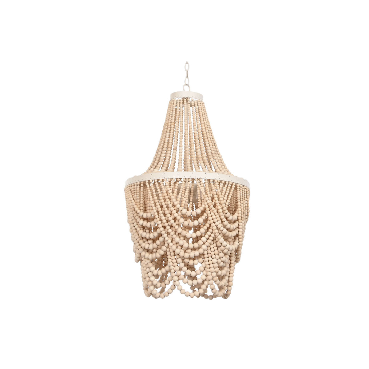 Taklampa Home ESPRIT Vit Brun Trä Metall 25 W 40 x 40 x 70 cm - 3