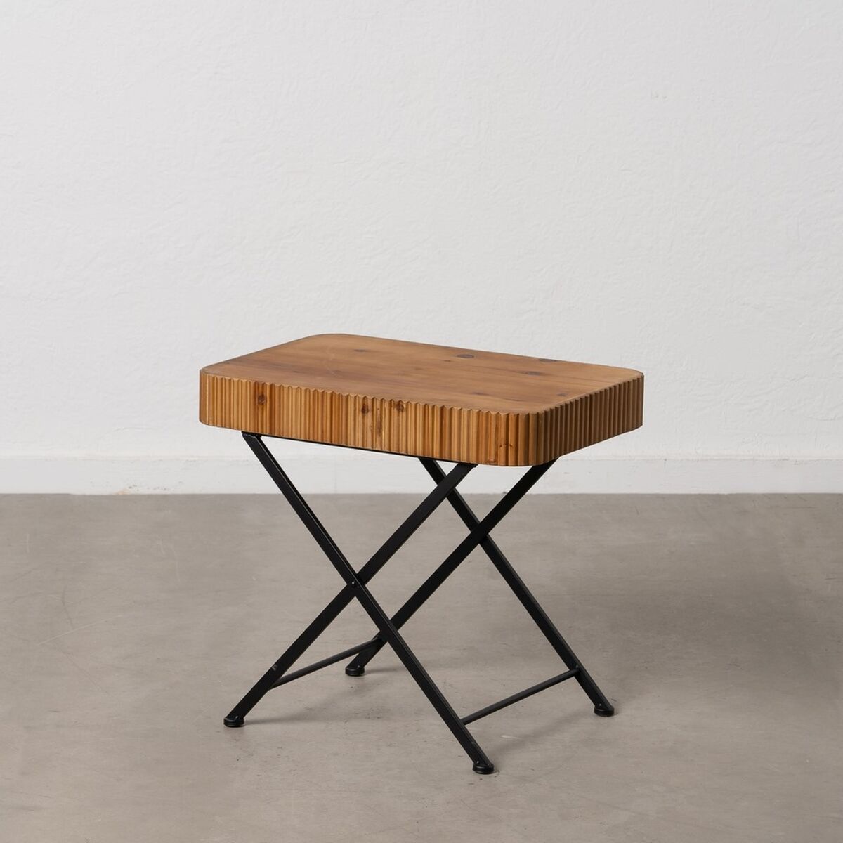 Nattduksbord Brun Svart Trä Järn 60 x 40 x 55,5 cm - 8