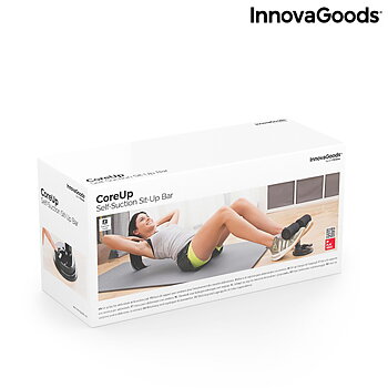 Situps-fotfäste med sugkopp och träningsguide CoreUp InnovaGoods
