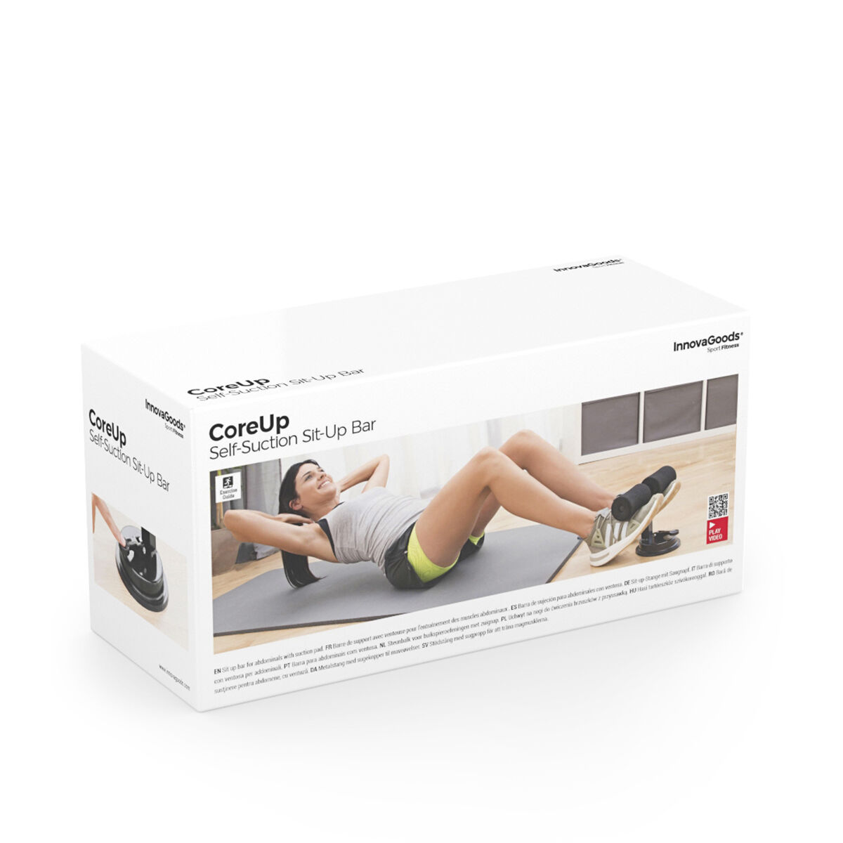 Situps-fotfäste med sugkopp och träningsguide CoreUp InnovaGoods - 14
