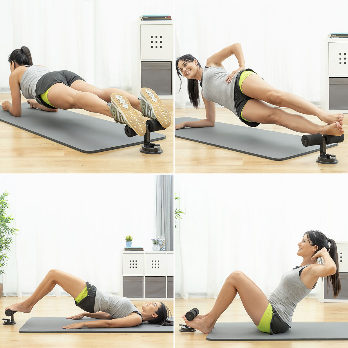 Situps-fotfäste med sugkopp och träningsguide CoreUp InnovaGoods - 34