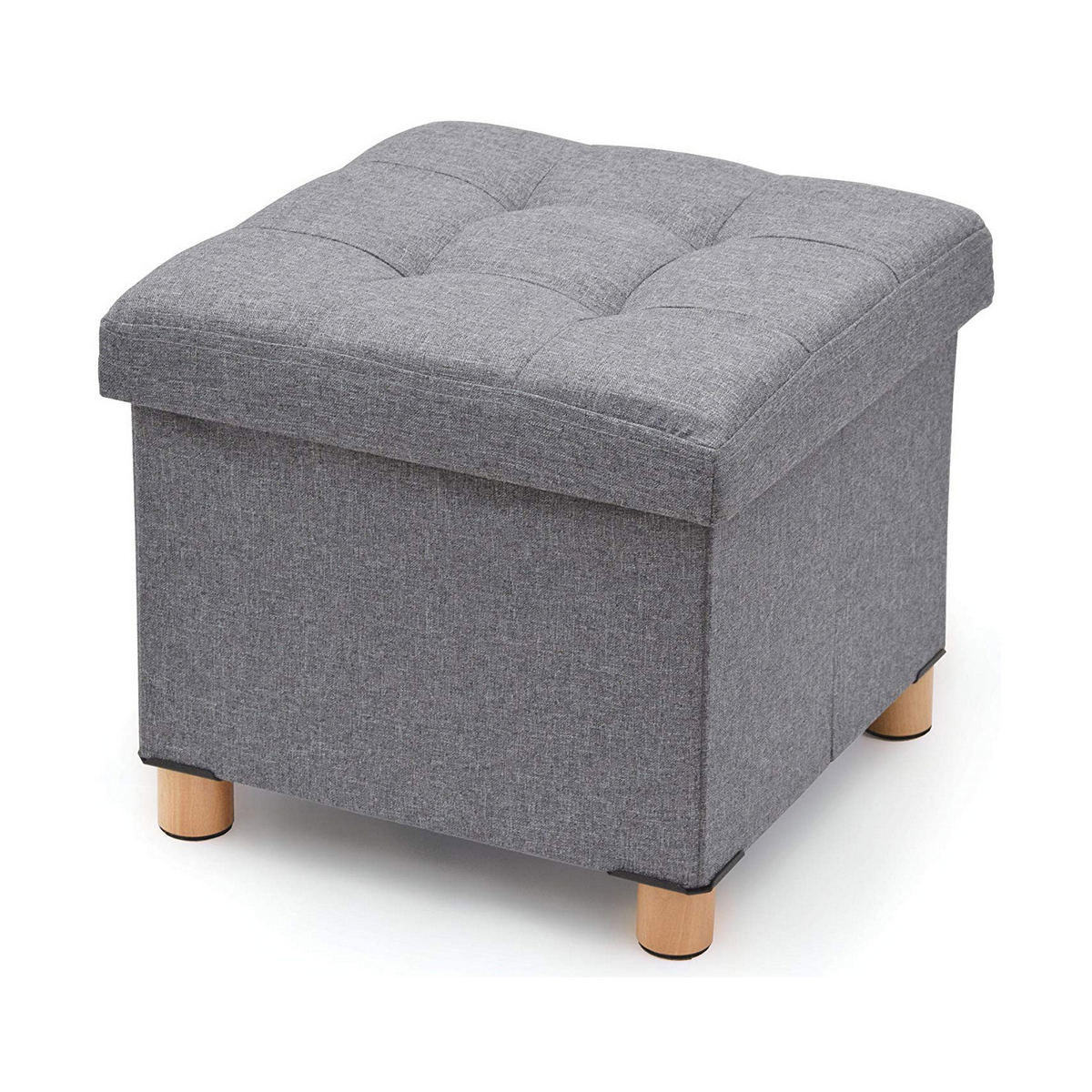 Puff Domopak Living Grå 38 x 38 x 34 cm Polyester - 5