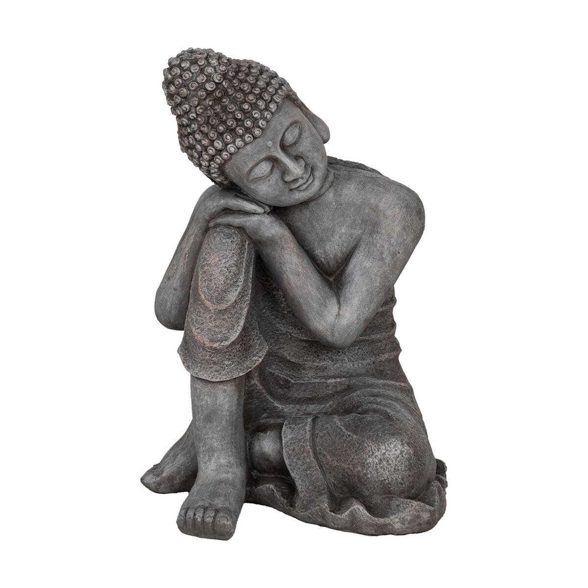 Prydnadsfigur Grå Buddha 35 x 35 x 54 cm