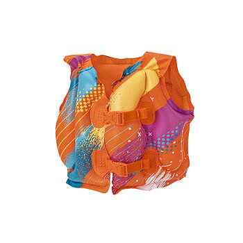 Bestway Uppblåsbara armringar Mjukt Tyg Baby Säkerhet Blandade Färger UPF 50+ 38x14 cm 1 till 3 År Strand och Pool 32182