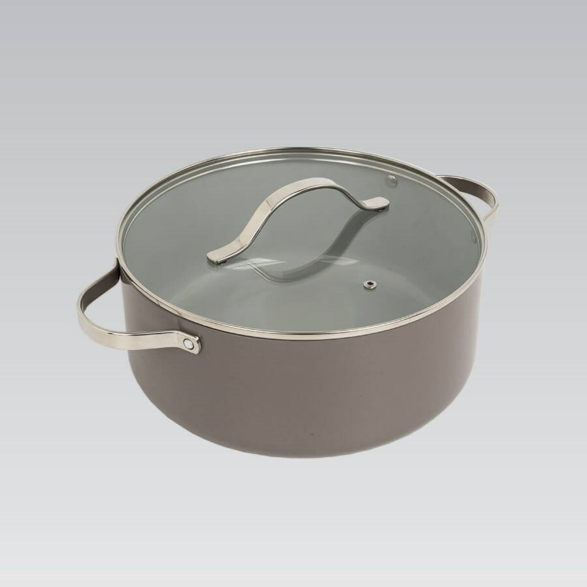 Gryta med lock Feel Maestro MR-4009-20 Grå Metall Aluminium Ø 20 cm 2,3 L - 3