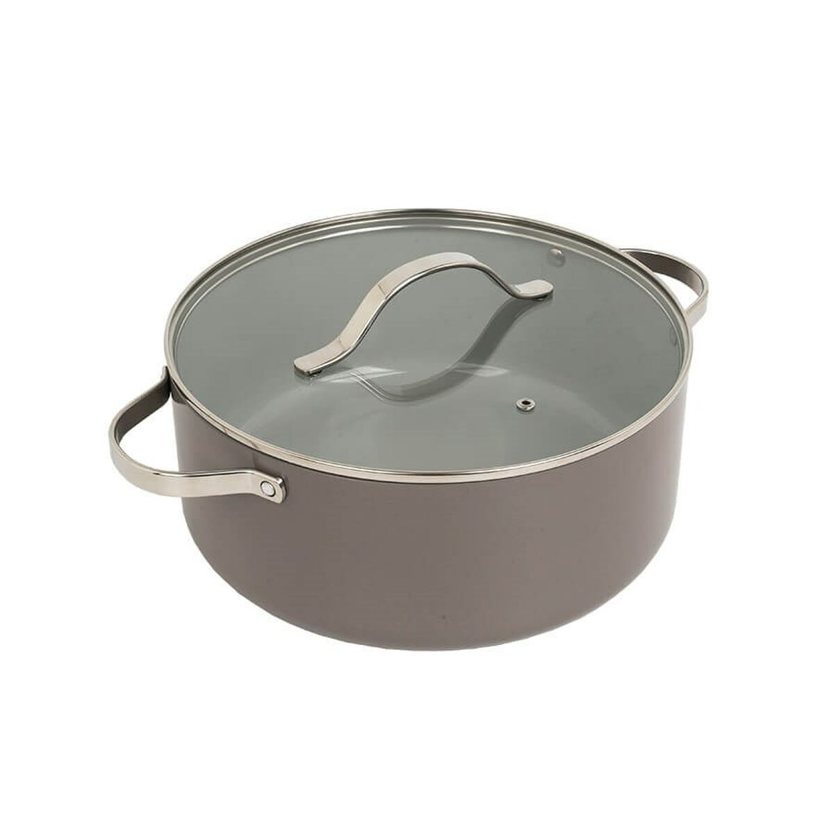 Gryta med lock Feel Maestro MR-4009-20 Grå Metall Aluminium Ø 20 cm 2,3 L