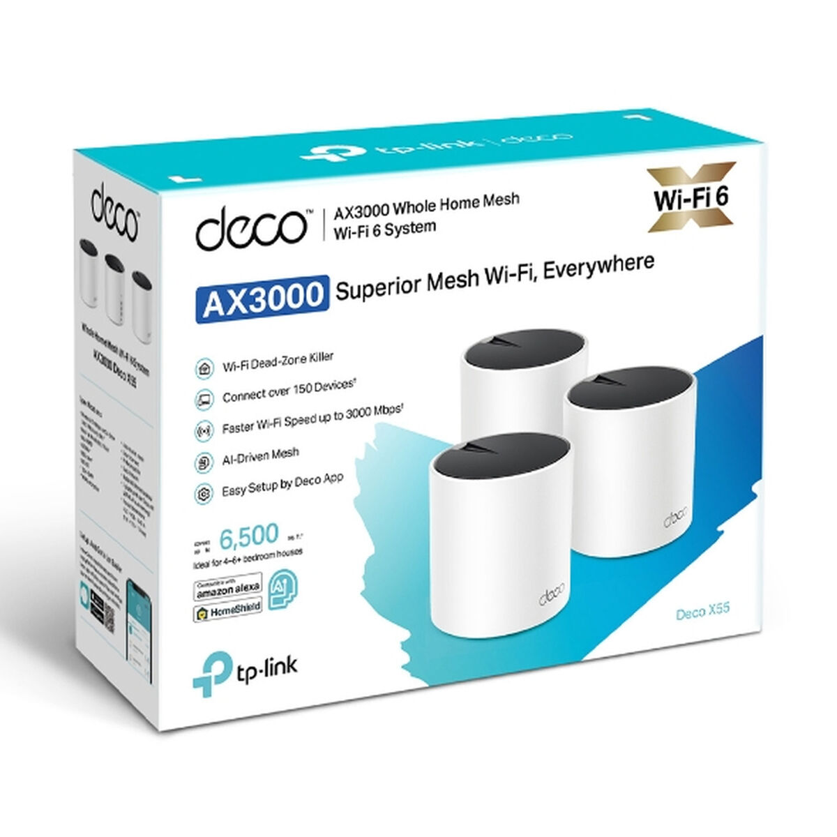Nätkabel UTP Styv Kategori 6 TP-Link DECO X55(3-PACK) - 5