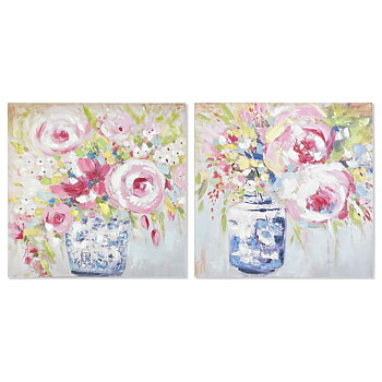 Kanvas DKD Home Decor Furu Kanvas 80 x 3 x 80 cm