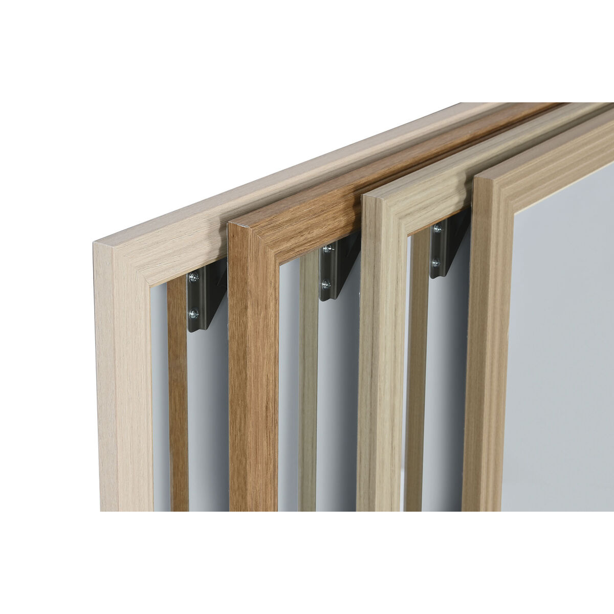 Väggspegel Home ESPRIT Vit Brun Beige Grå 66 x 2 x 92 cm (4 antal) - 4