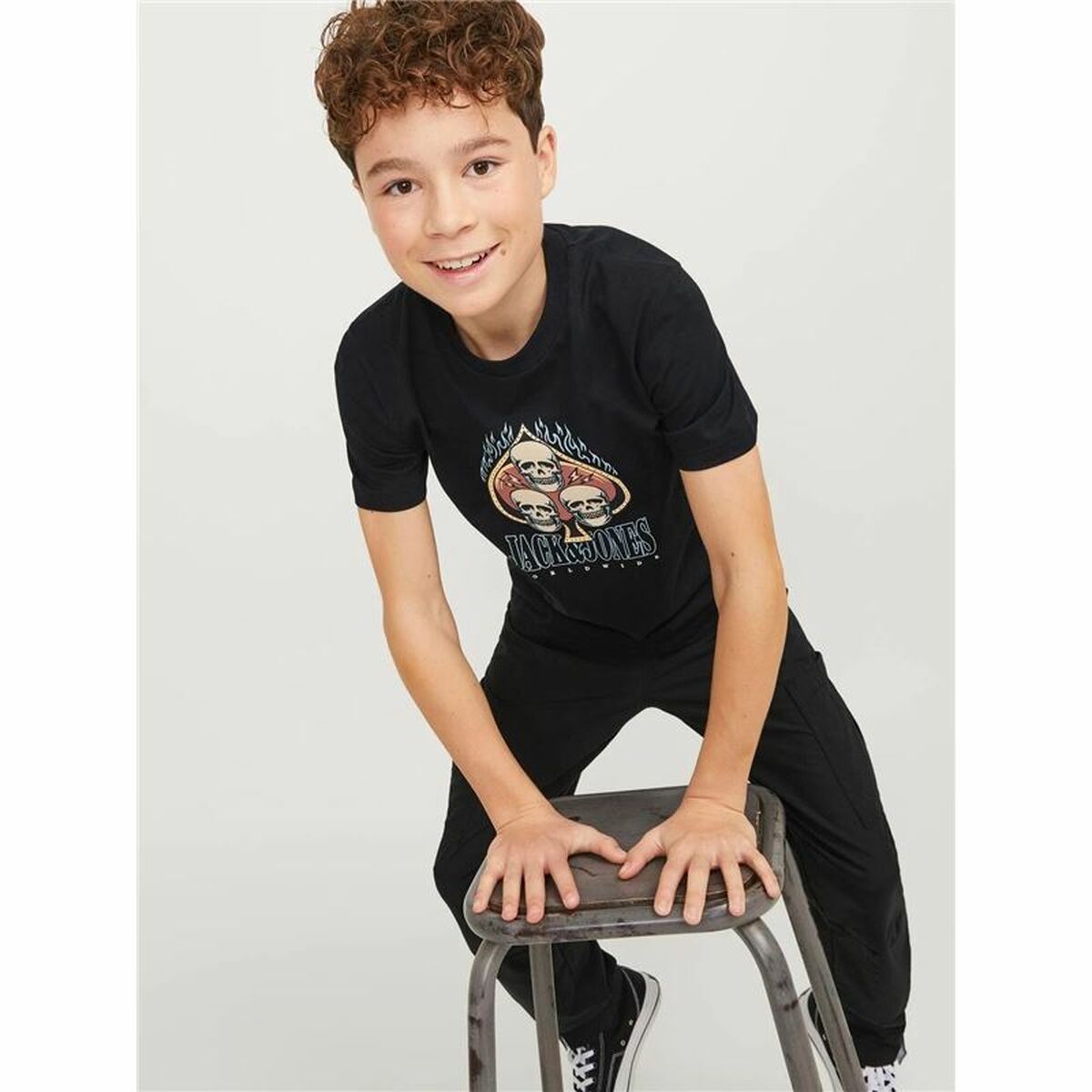 Barn T-shirt med kortärm Jack & Jones Jorheavens Svart - 5
