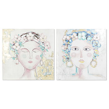 Kanvas DKD Home Decor Furu Kanvas 100 x 3,5 x 100 cm