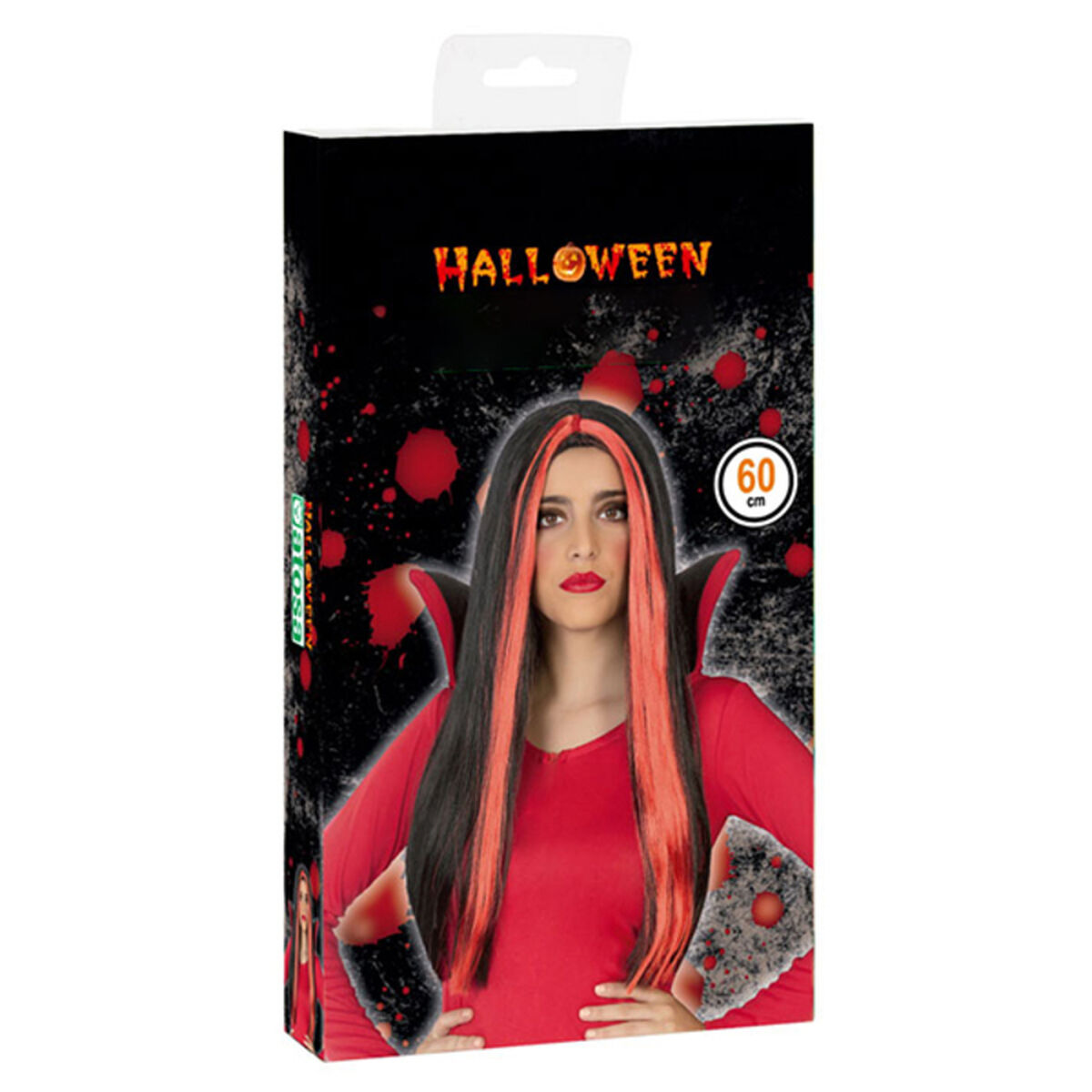 Peruk till Halloween Röd - 4