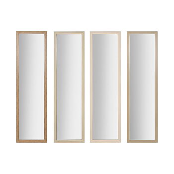 Väggspegel Home ESPRIT Vit Brun Beige Grå Glas polystyren 35 x 2 x 125 cm (4 antal)