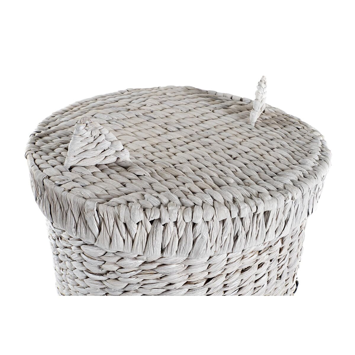 Tvättkorg DKD Home Decor Vit Barn Katt 42 x 42 x 63 cm Fibrer - 3