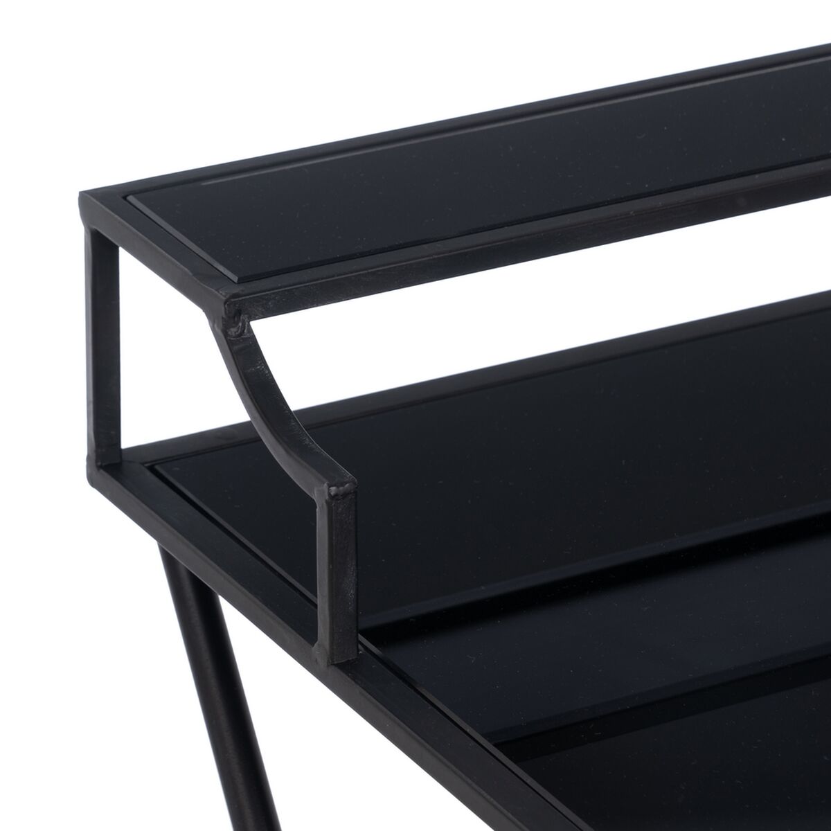 Nattduksbord Svart Glas Järn 45 x 35 x 65 cm - 7