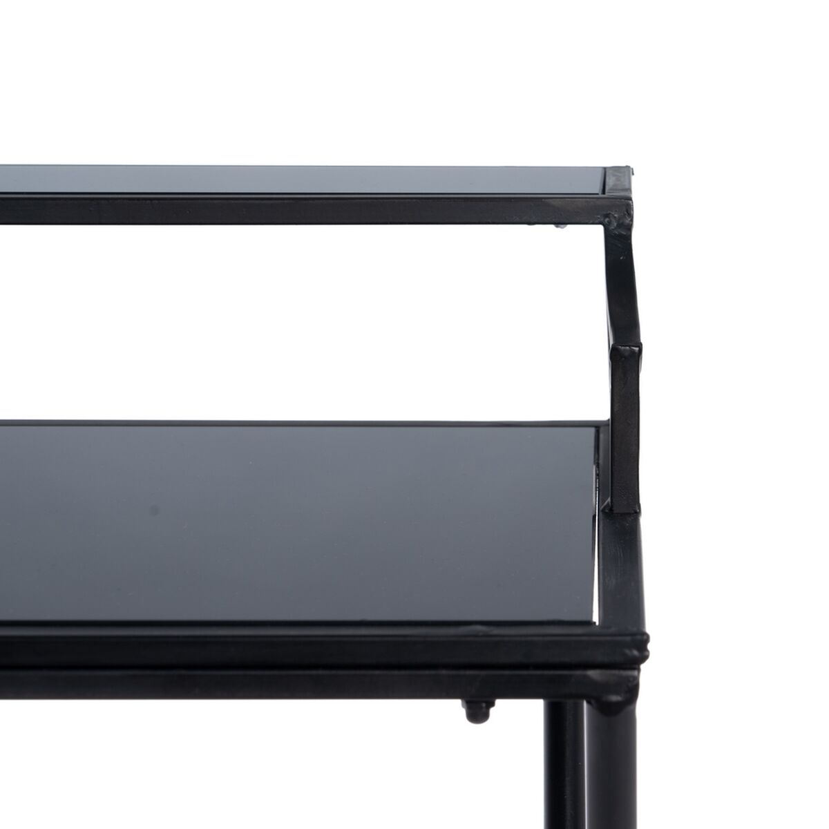 Nattduksbord Svart Glas Järn 45 x 35 x 65 cm - 4