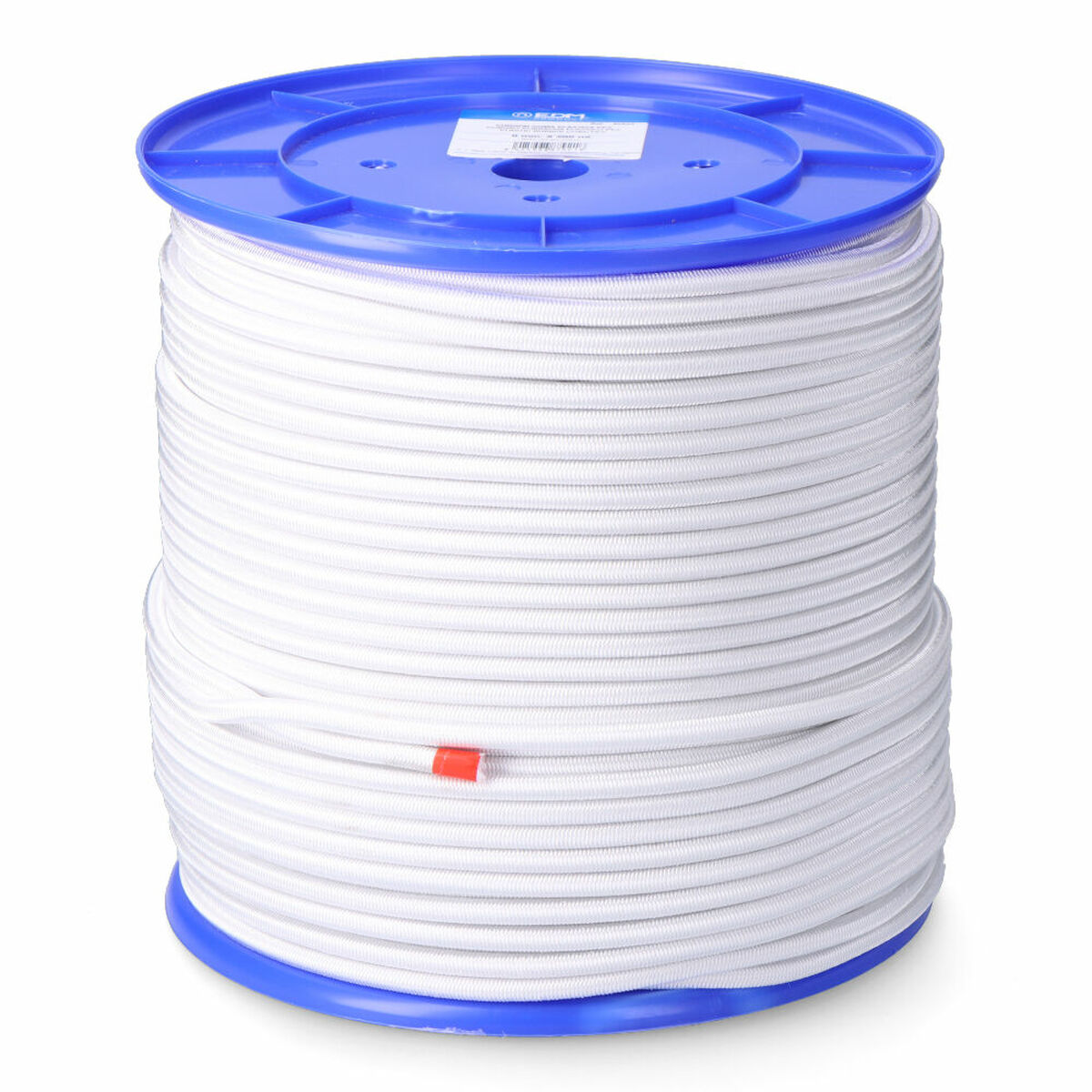 Snöre EDM 87922 Vit Polyester Latex 10 mm x 100 m Elastisk