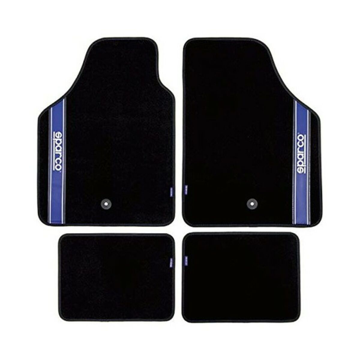 Set med bilgolvmattor Sparco Strada 2012 B Universal Svart/Blå (4 pcs) - 3