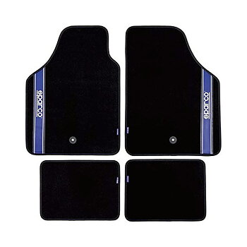 Set med bilgolvmattor Sparco Strada 2012 B Universal Svart/Blå (4 pcs)