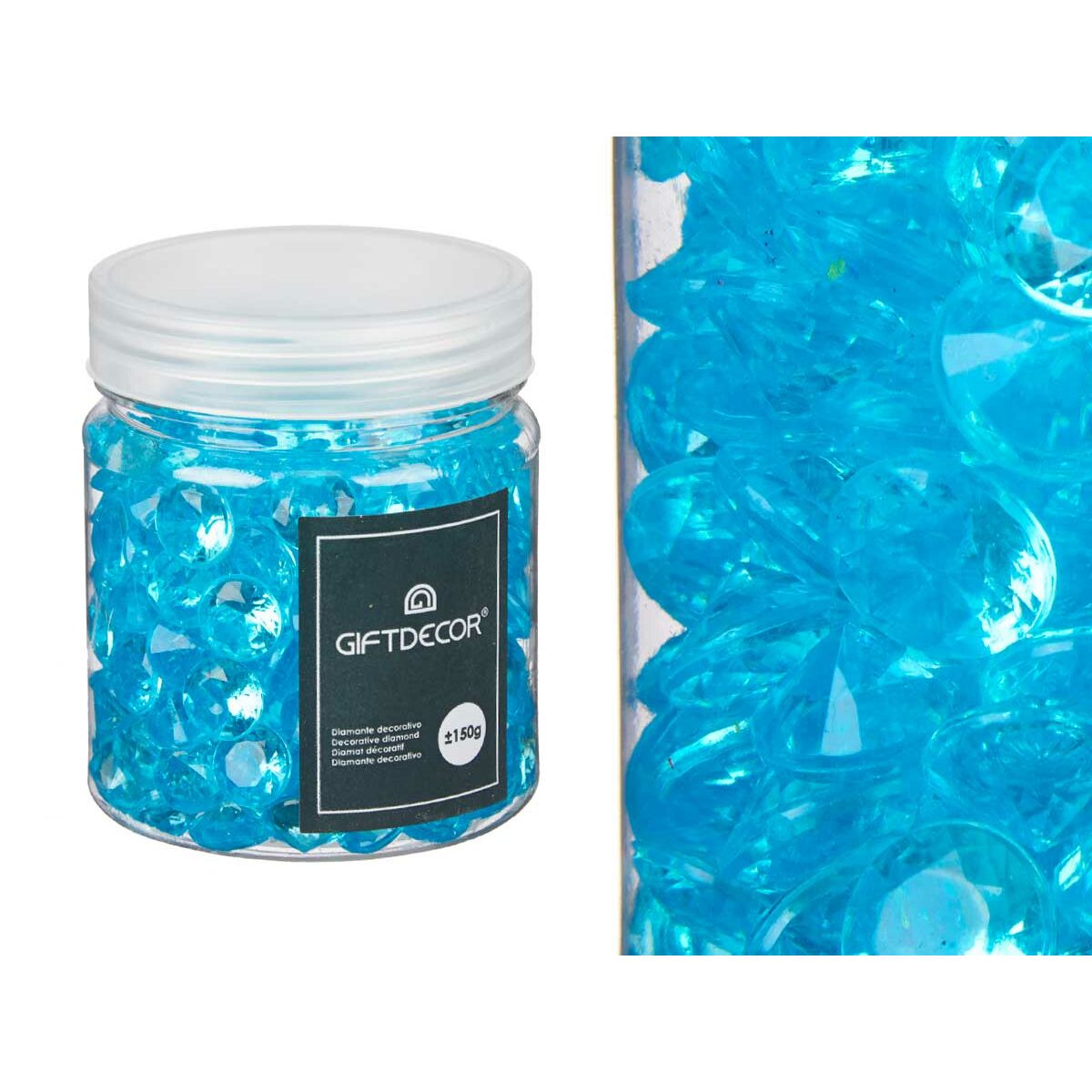 Dekorativa stenar Gift Decor Plast 6,5 x 8 x 6,5 cm Diamant 150 g (16 antal) - 3