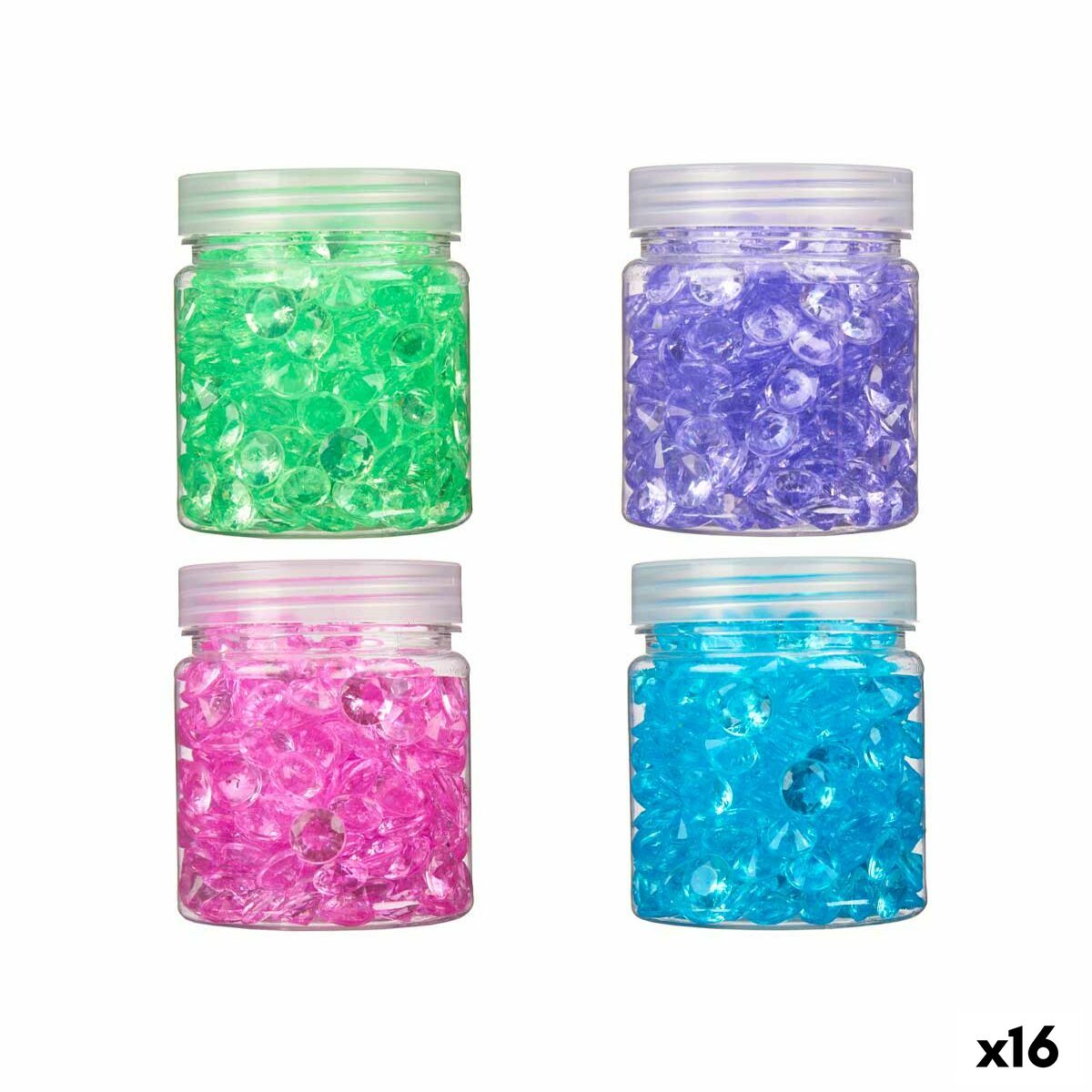 Dekorativa stenar Gift Decor Plast 6,5 x 8 x 6,5 cm Diamant 150 g (16 antal)