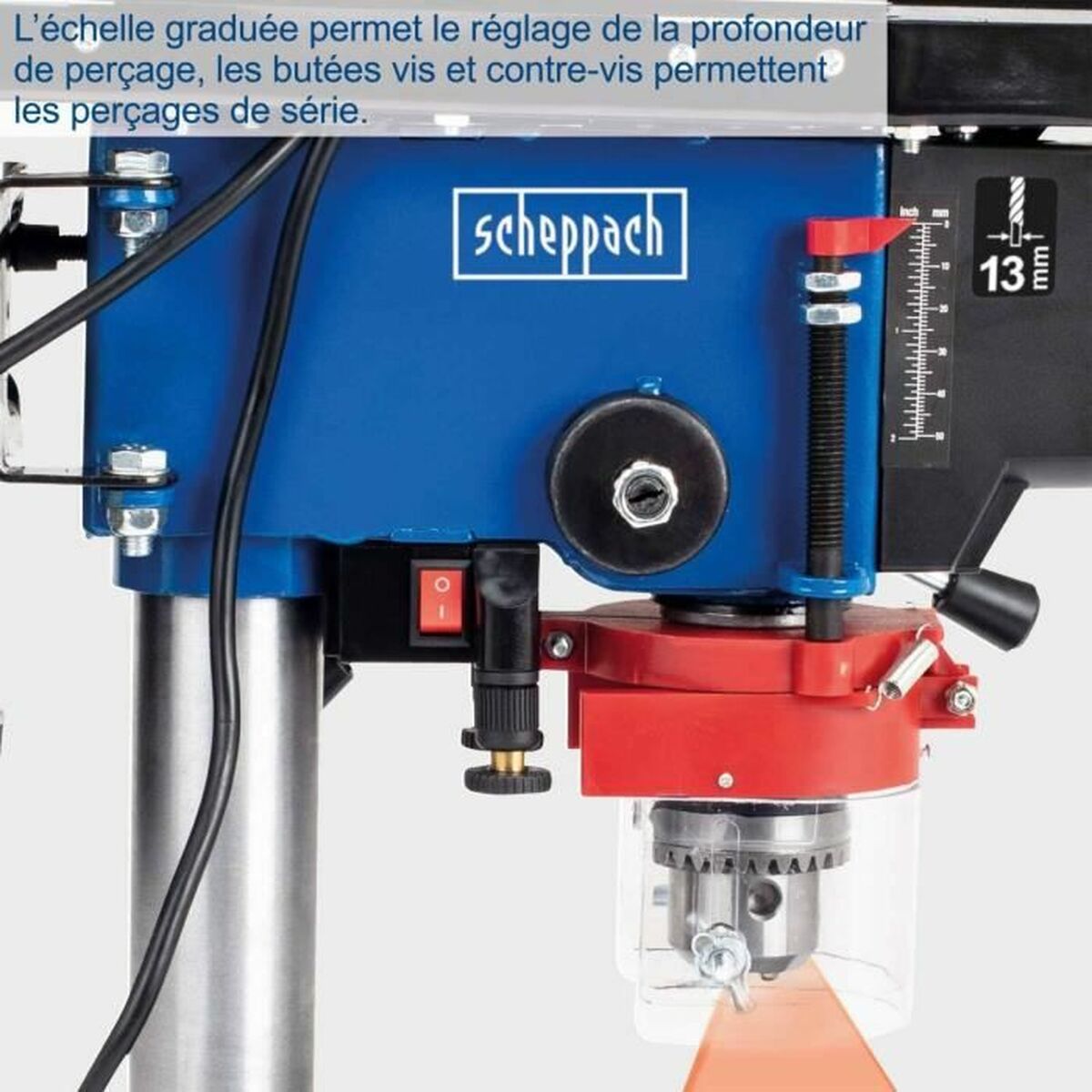 Pelarborrmaskin Scheppach DP16VLS 500 W - 4