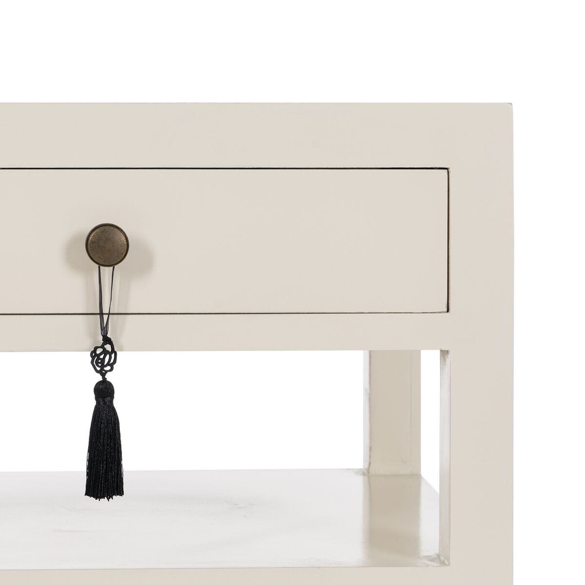 Nattduksbord ORIENTE Vit Trä MDF 50 x 40 x 66 cm - 7