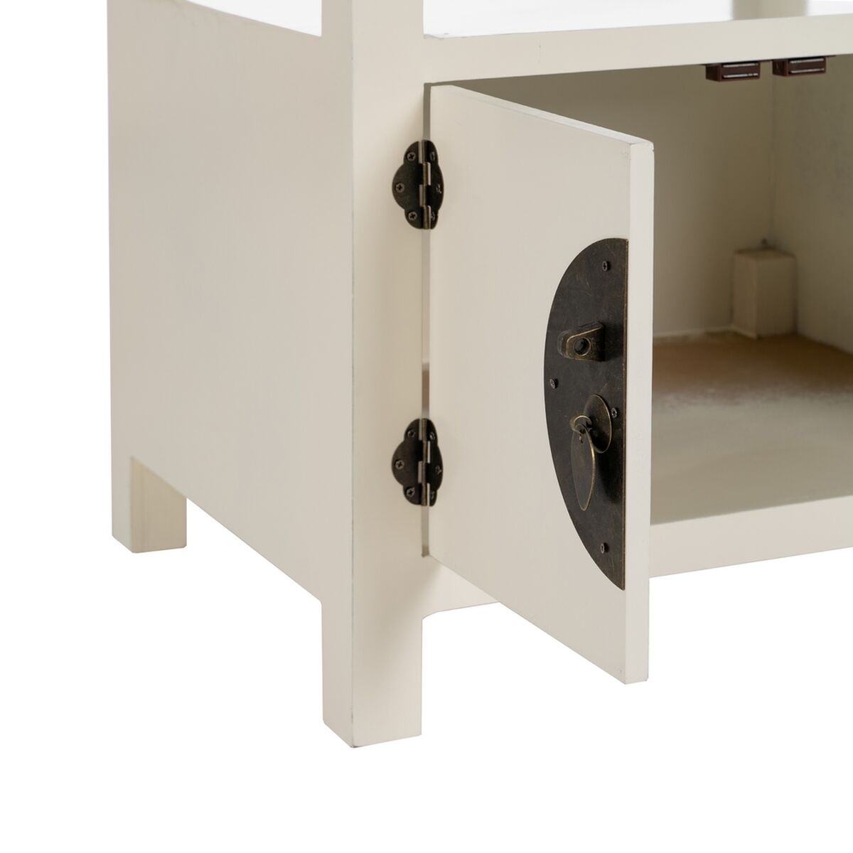 Nattduksbord ORIENTE Vit Trä MDF 50 x 40 x 66 cm - 3
