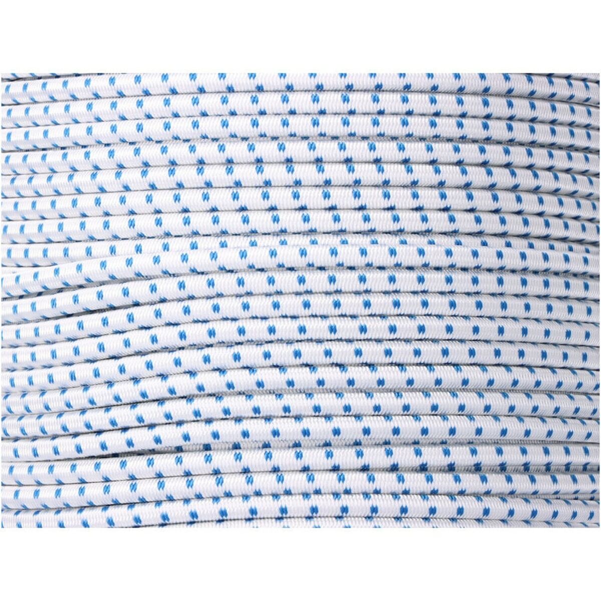 Snöre EDM 87923 Blå Vit Polyester Latex 6 mm x 200 m Elastisk - 2