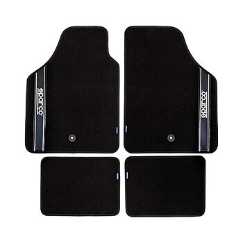 Set med bilgolvmattor Sparco Strada 2012 B Universal Svart (4 pcs)