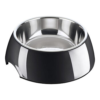 Hundmatare Hunter Melamin Rostfritt stål Svart 700 ml (22 x 22 x 11,5 cm)