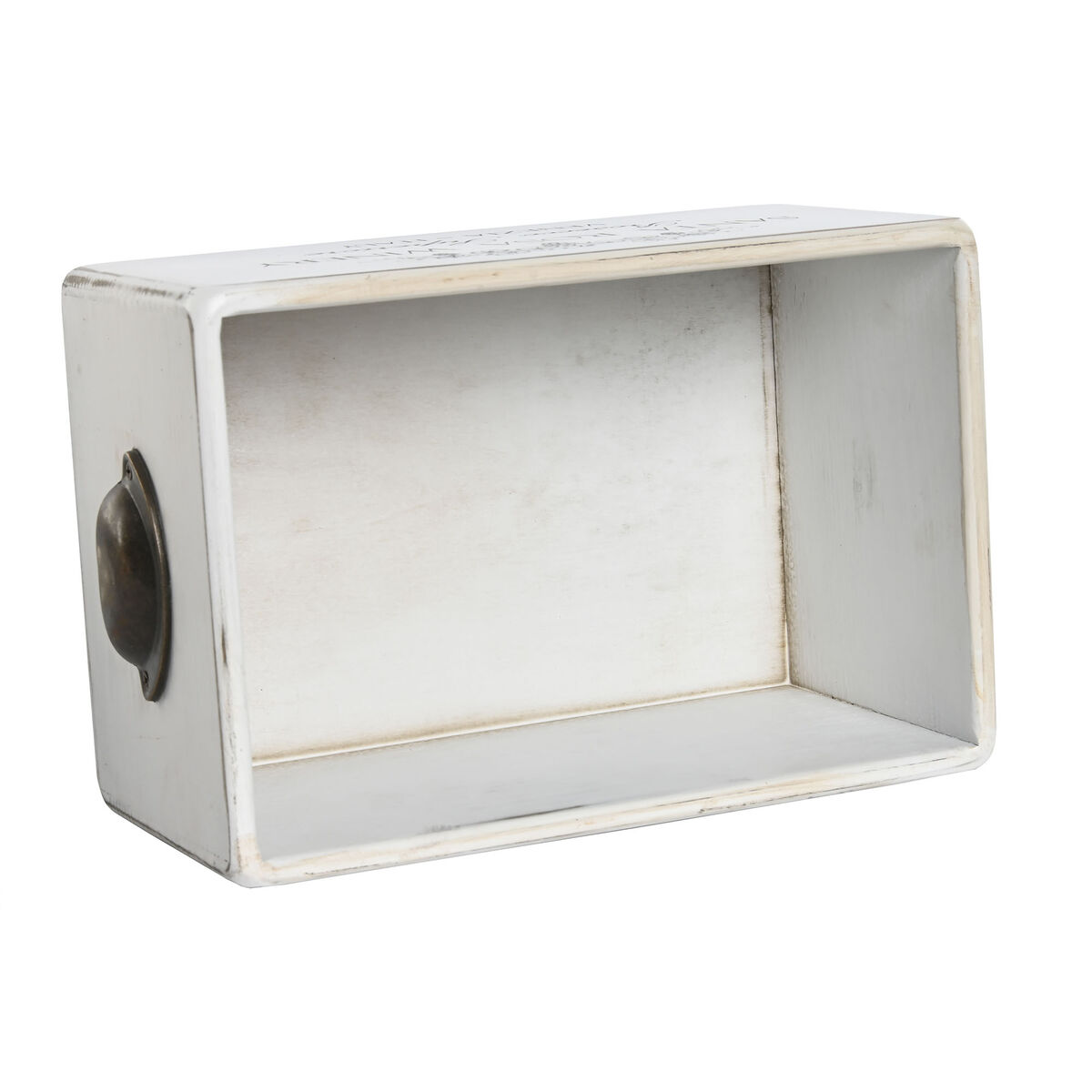 Förvaringslådor Home ESPRIT Vit Granträ 35 x 22 x 15 cm 3 Delar - 4