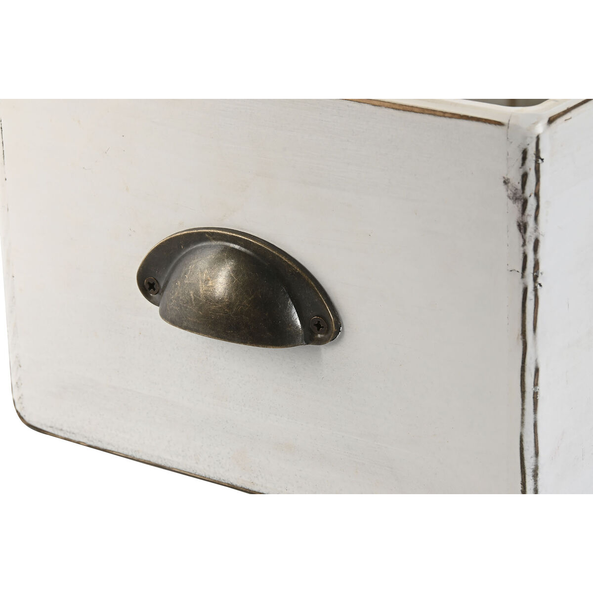 Förvaringslådor Home ESPRIT Vit Granträ 35 x 22 x 15 cm 3 Delar - 3