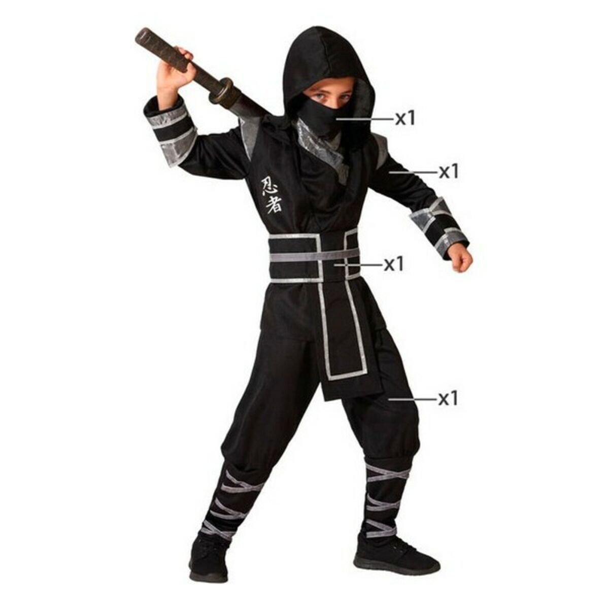 Maskeraddräkt för barn Ninja - 2