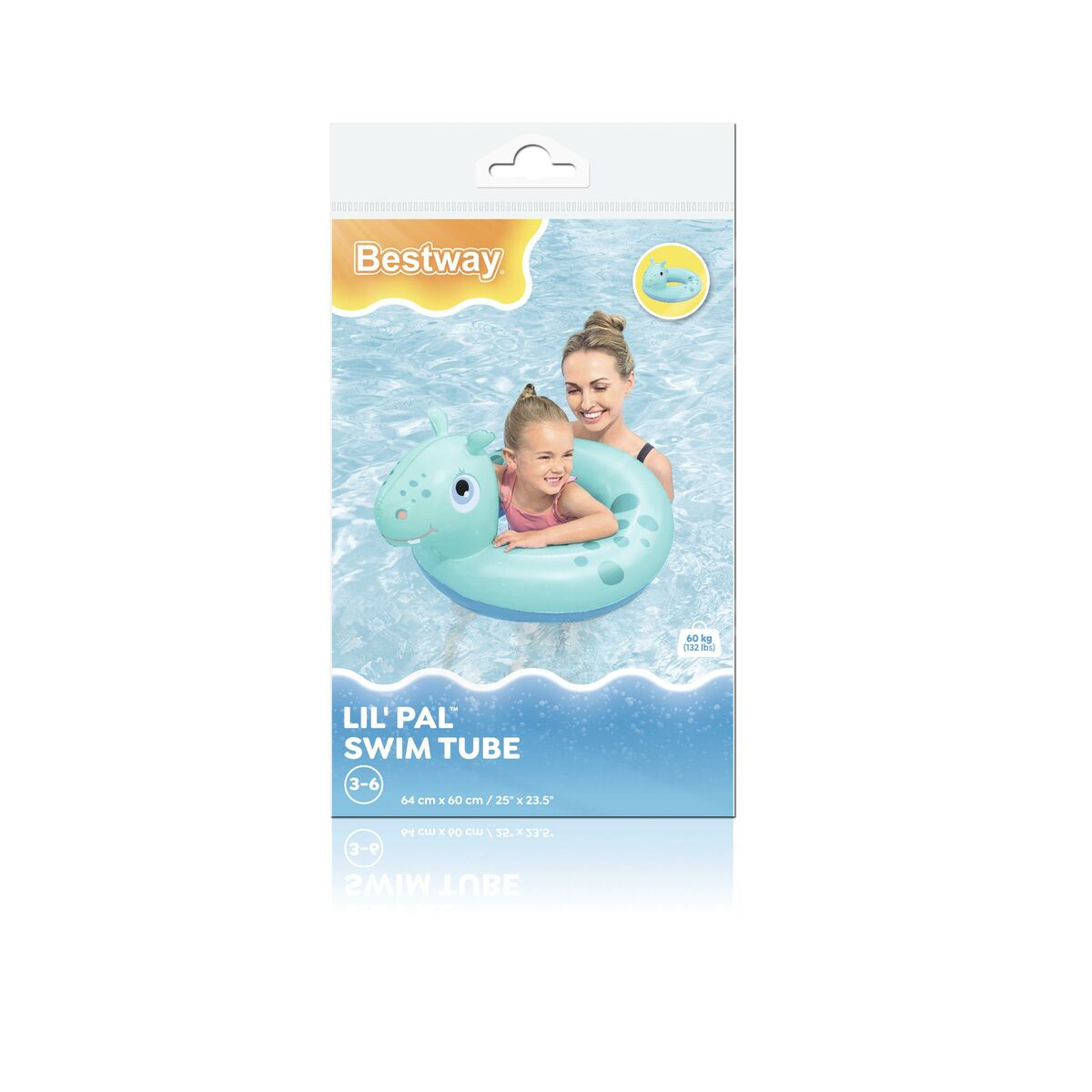 Uppblåsbar flytring Bestway Multicolour - 5