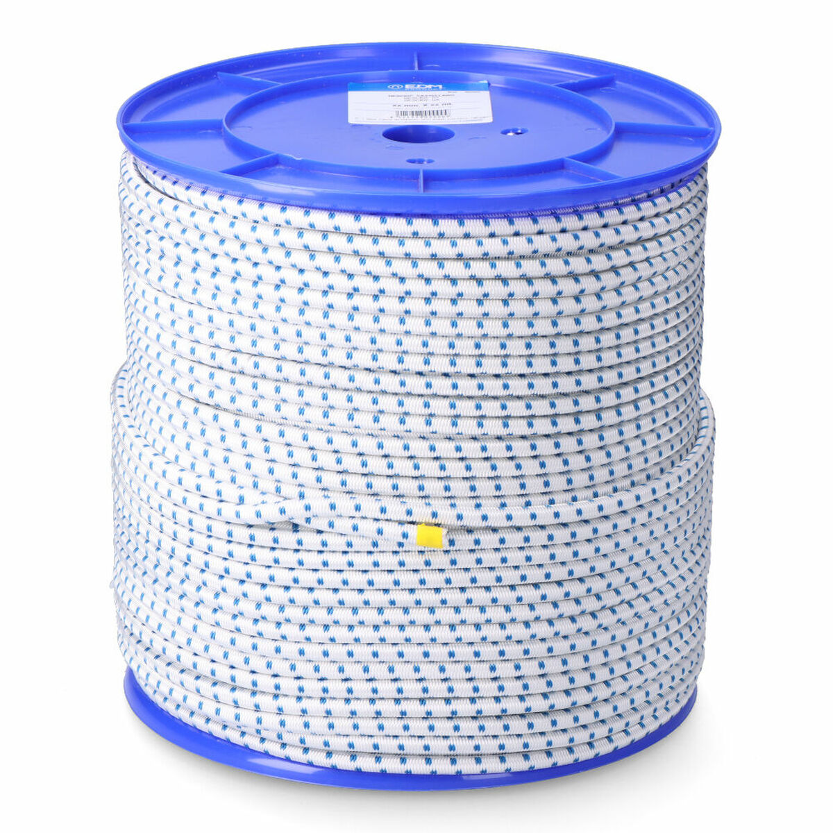Snöre EDM 87924 Blå Vit Polyester Latex 8 mm x 200 m Elastisk