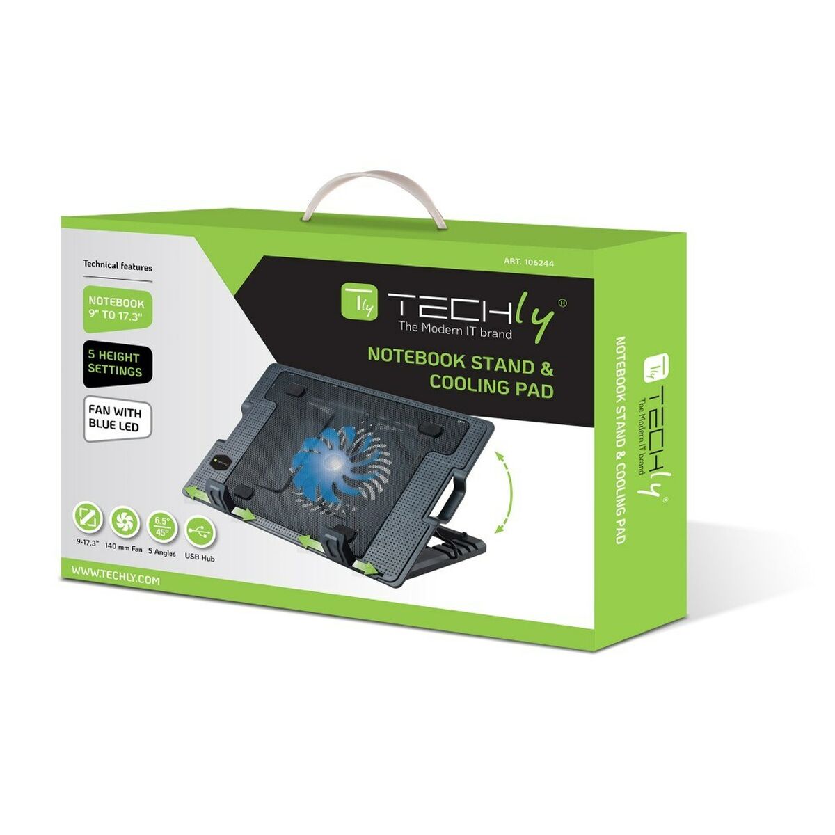 Kylplatta till laptop Techly ICOOL-CP12TY - 9