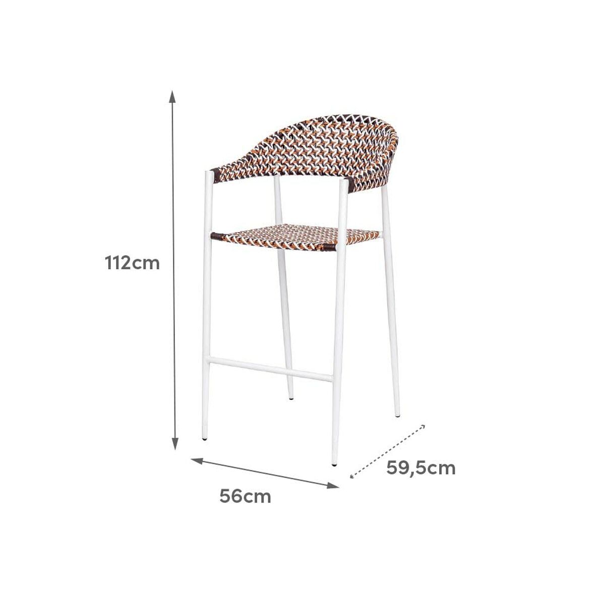 Sittpall Nadia Vit 56 x 59,5 x 112 cm - 2