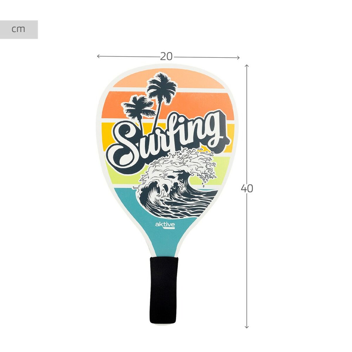 Strandspadar med boll Aktive Surfing 20 x 40 cm (12 antal) - 12