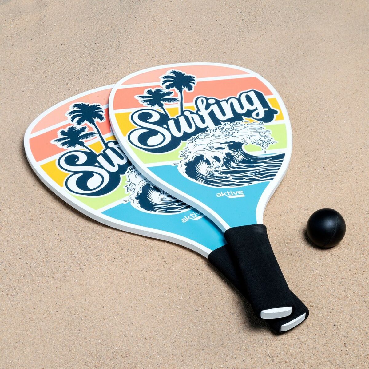 Strandspadar med boll Aktive Surfing 20 x 40 cm (12 antal) - 2