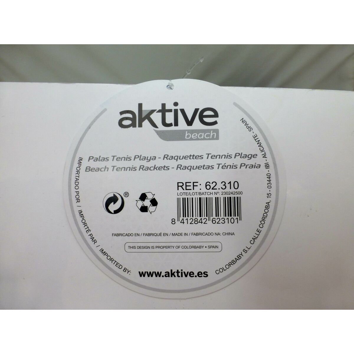 Strandspadar med boll Aktive Surfing 20 x 40 cm (12 antal) - 15
