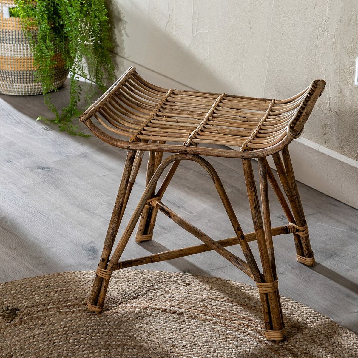Sittpall 49 x 35 x 49 cm Naturliga fibrer - 2