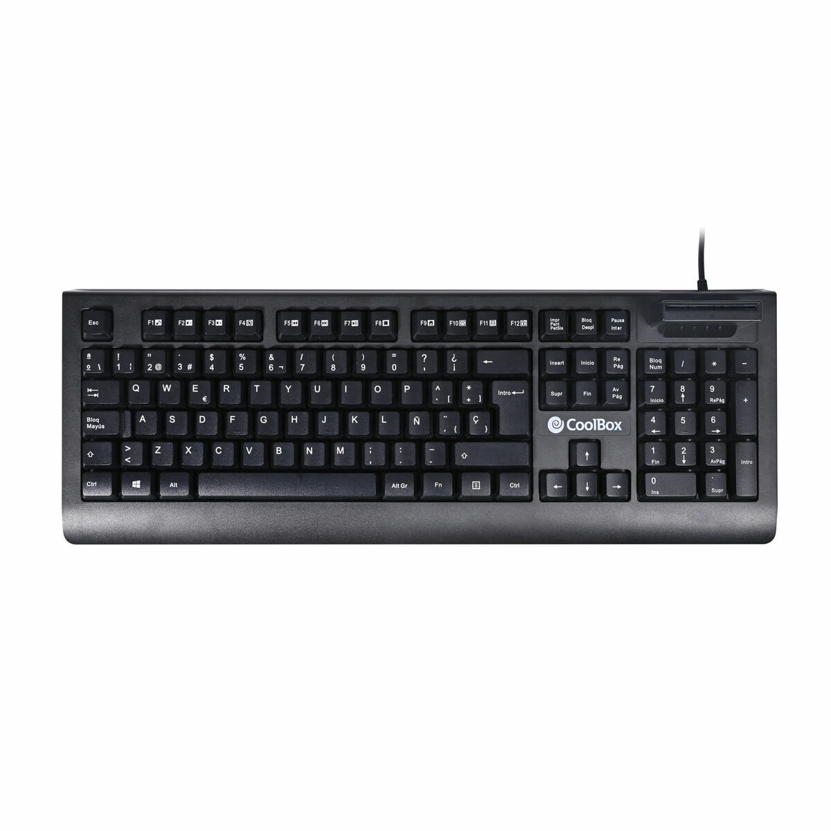 Tangentbord CoolBox COO-TEC04DNI Svart Multicolour Qwerty Spanska
