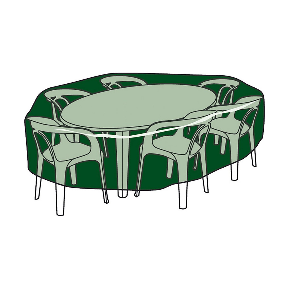 Skyddsväska Altadex Trädgårdsmöbler Grön Polyetylen Plast 120 x 90 cm 100gr/m² - 2