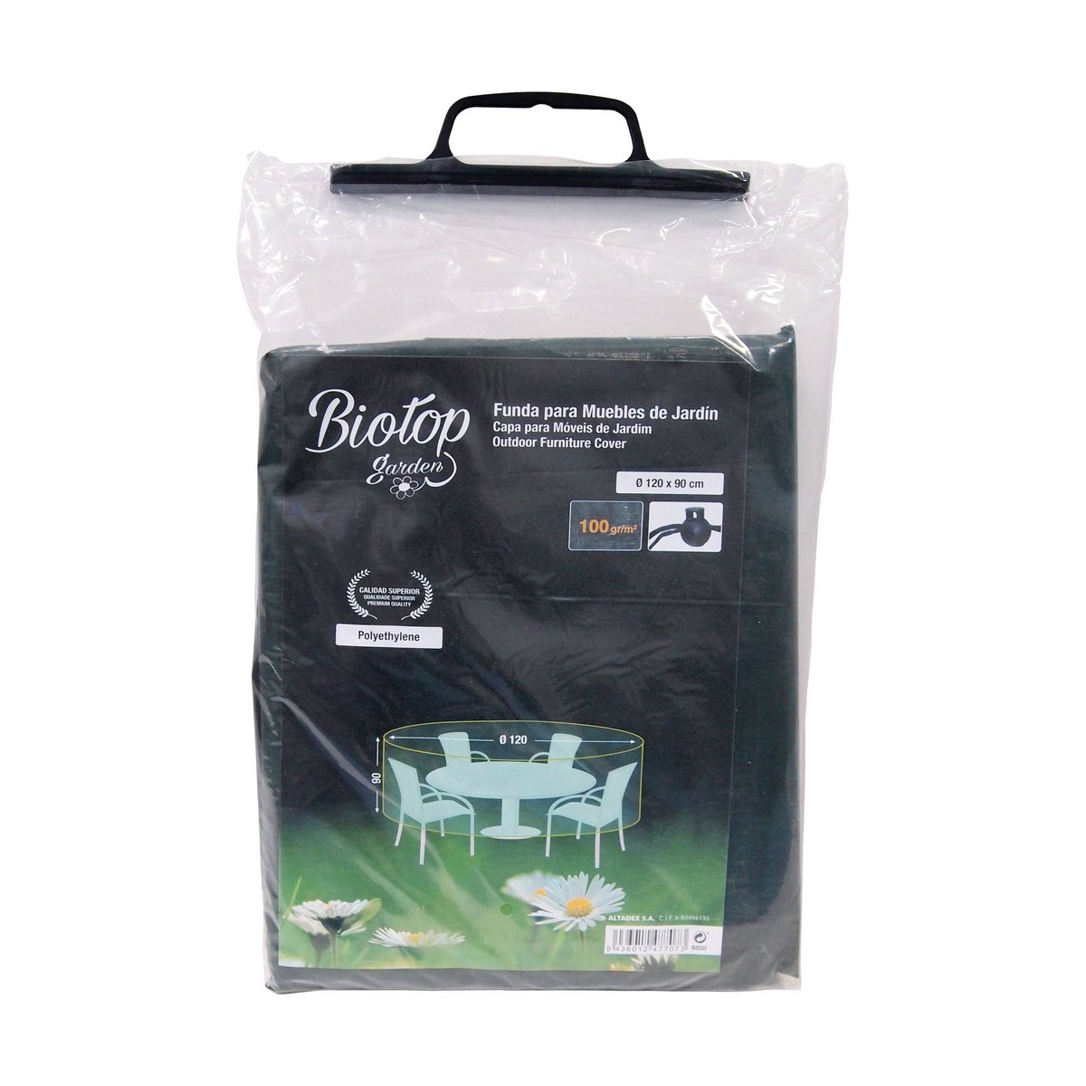 Skyddsväska Altadex Trädgårdsmöbler Grön Polyetylen Plast 120 x 90 cm 100gr/m² - 3